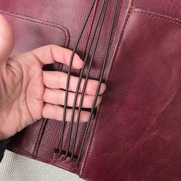 Planner Perfect Burgundy Leather Travelers Notebook - B6 Size - Picture 7 of 11